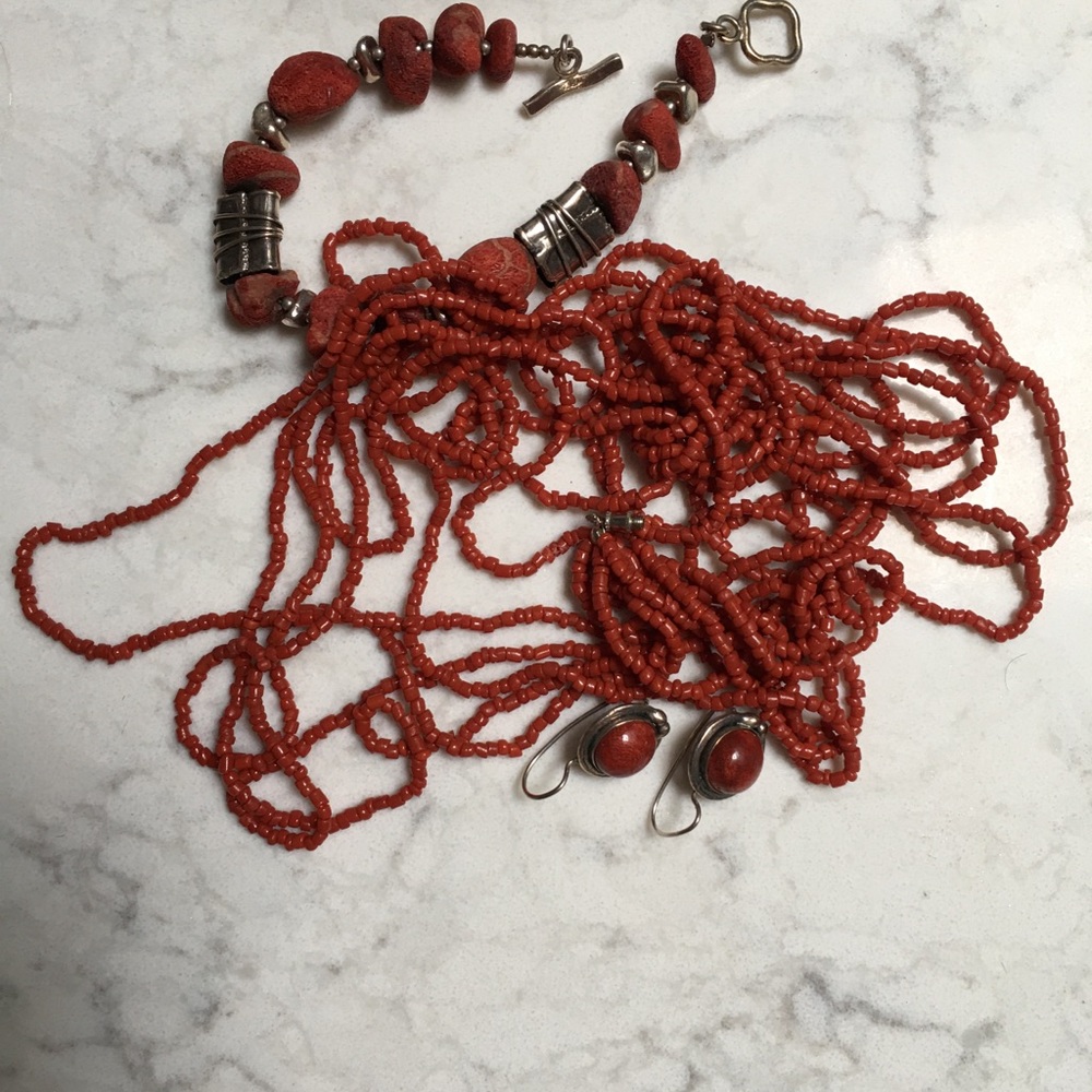 Silpada Sponge Coral Set